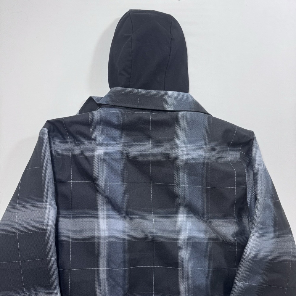 DIXXON Flannel DESTROYER Hooded Flannel Jacket Men's XL Plaid‎ Zip Snap Grunge - Picture 11 of 11